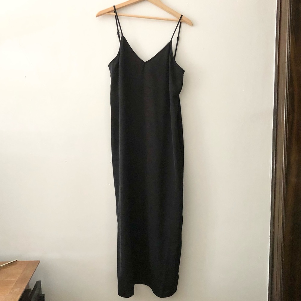A New Day black midi slip dress